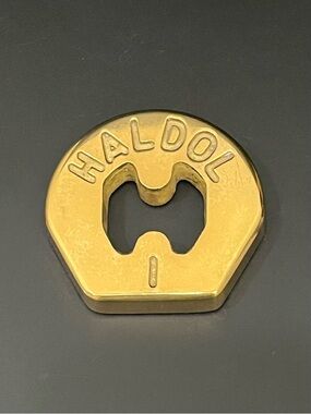 Vintage Solid Brass Haldol Paperweight Decorative Collectible *Rare